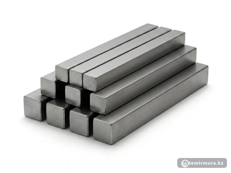 Титановый квадрат АТ-6 40х40 мм — 40×40 мм, склад TEMIR MURA